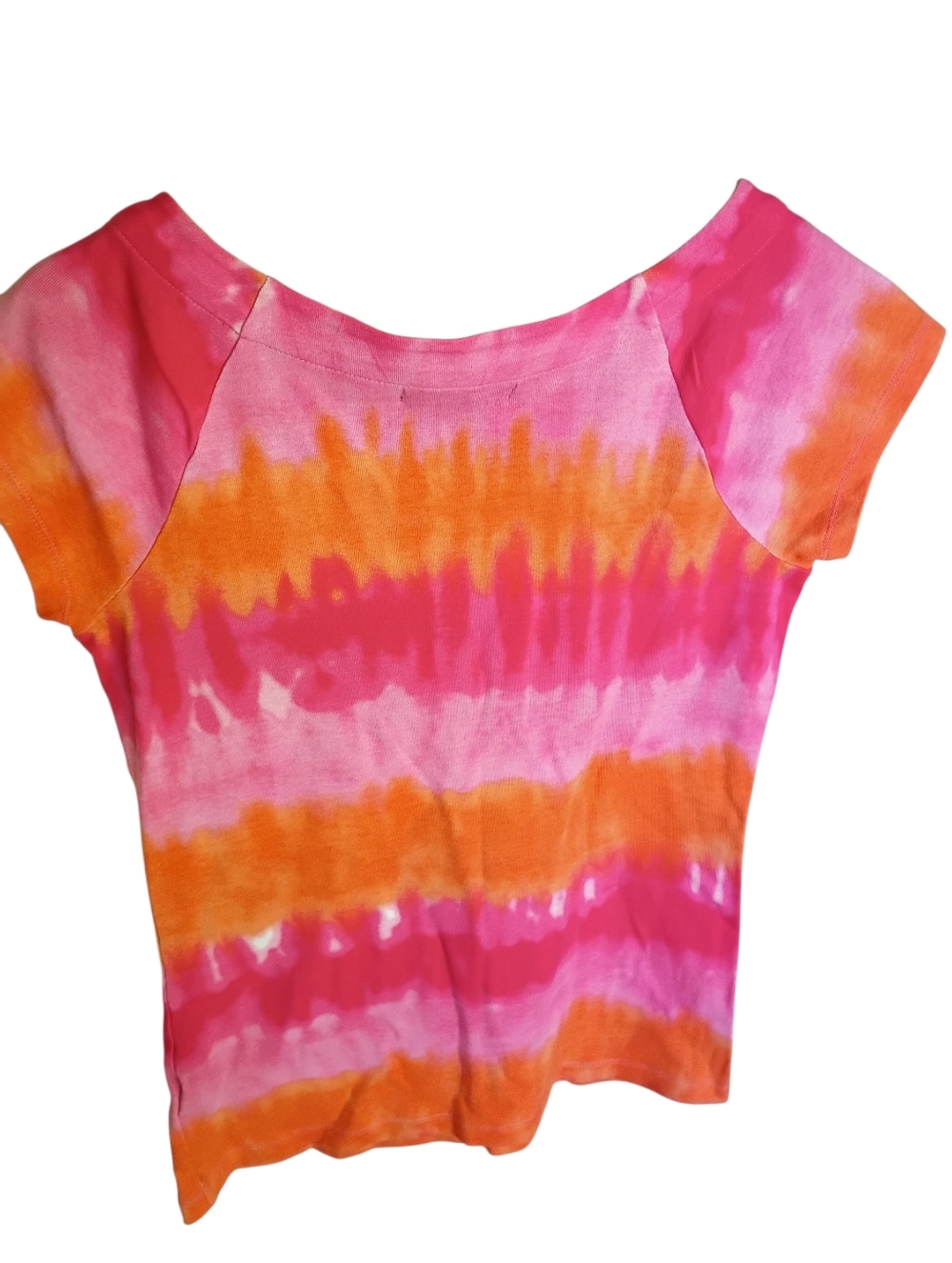 SOLD Lauren Ralph Lauren Pink And Orange Tye Dye Top Size Medium - Picture 4 of 6